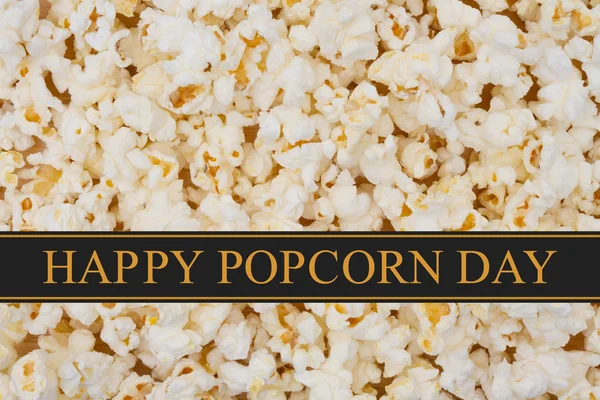 Glad Popcorn dag hälsning — Stockfoto