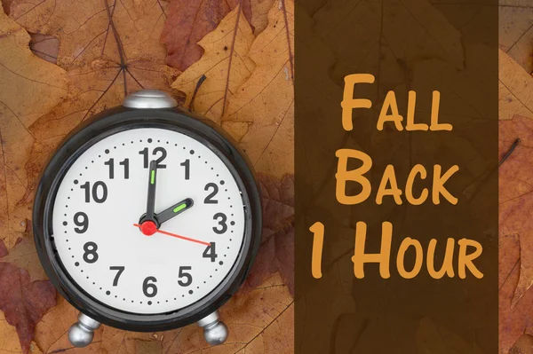 It is time to fall back message — Stock Photo, Image