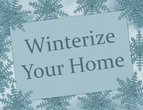 Winterize seu cartão de casa — Fotografia de Stock