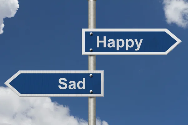 Είσαι ευτυχισμένος ή λυπημένος — Φωτογραφία Αρχείου