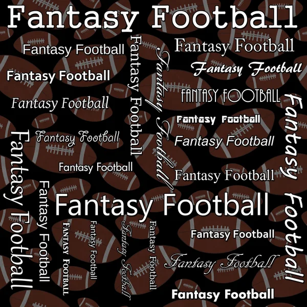 Fantasy Football Design med brun och vit fotbollar mönster R — Stockfoto