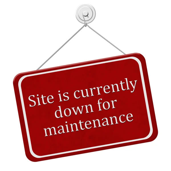 Site is currently down for maintenance Sign — Stock Photo, Image