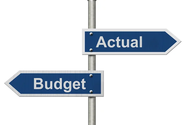 Actual versus what was budgeted — Stock Photo, Image