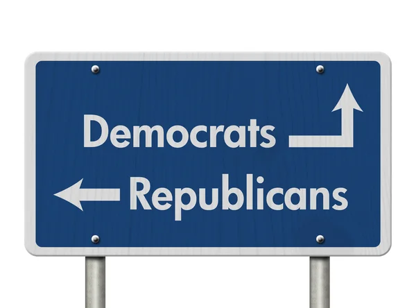 Unterschied zwischen Demokraten und Republikanern — Stockfoto