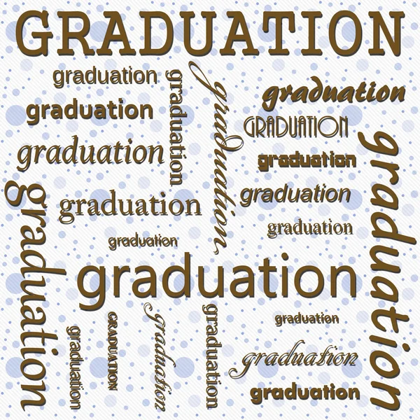 Graduation Design with Blue and White Polka Dot Tile Pattern Rep — Stock Photo, Image