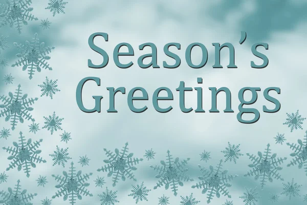 Blue Snowflake Background Christmas Message — Stock Photo, Image