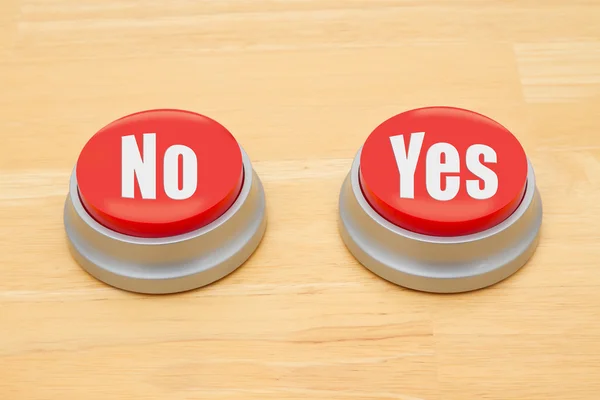 Making a decision between yes and no — Stock Photo, Image