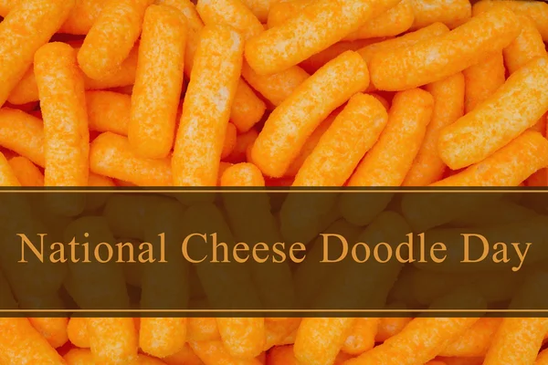 National Cheese Doodle Day message — Stock Photo, Image