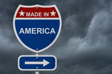 Amerika otoyol yol işaret içinde yapılan Amerikan