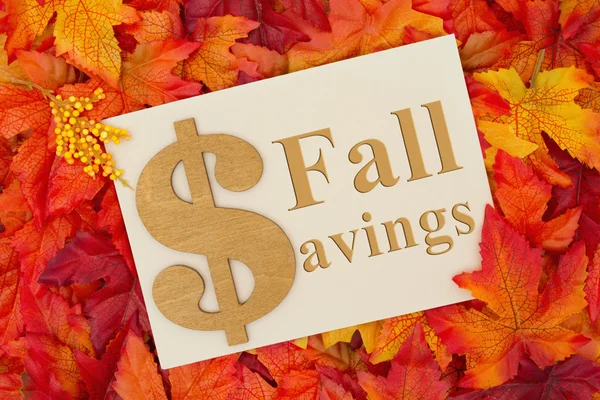 Fall Savings message — Stock Photo, Image