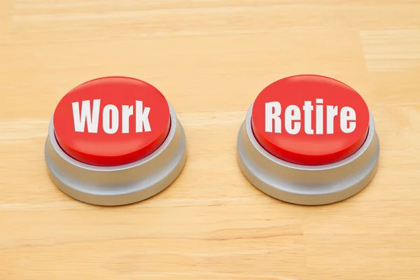 Prendre une décision entre travailler et prendre sa retraite — Photo