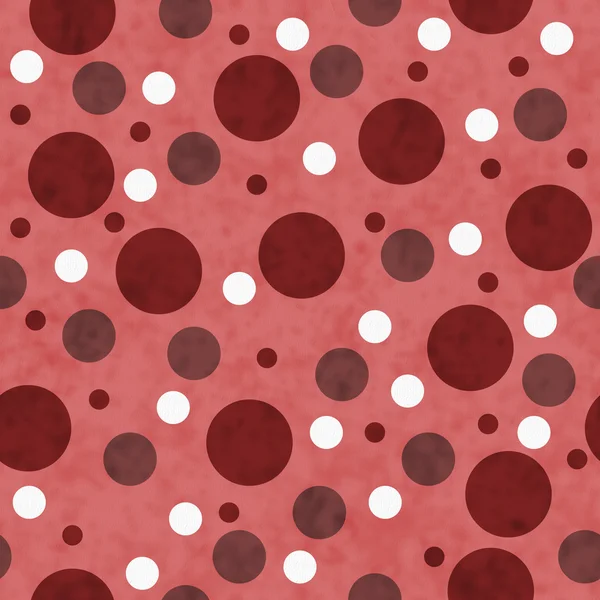 Red and White Polka Dot Fabric Background — Stock Photo, Image