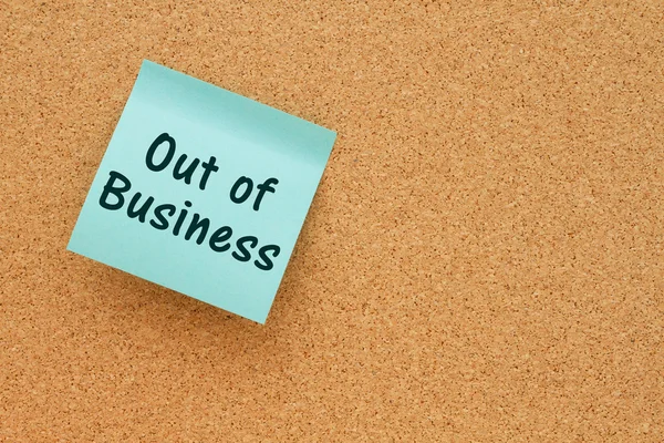 Out of Business notice — Stock Photo, Image