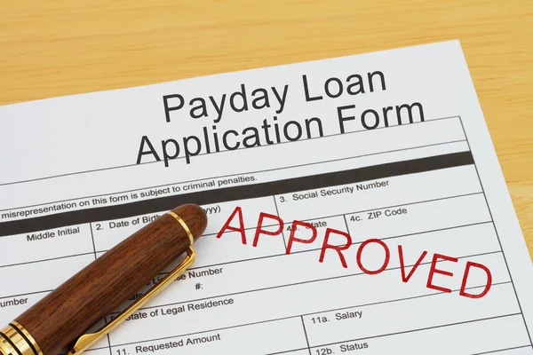 Applying for a Payday Loan Approved — Stock Photo, Image