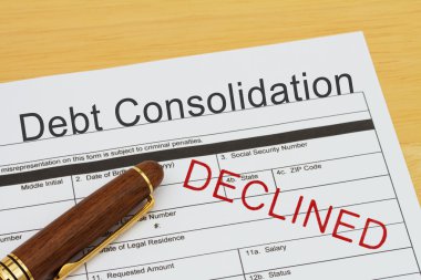 Reddedilen bir borç konsolidasyonu kredi için uygulama
