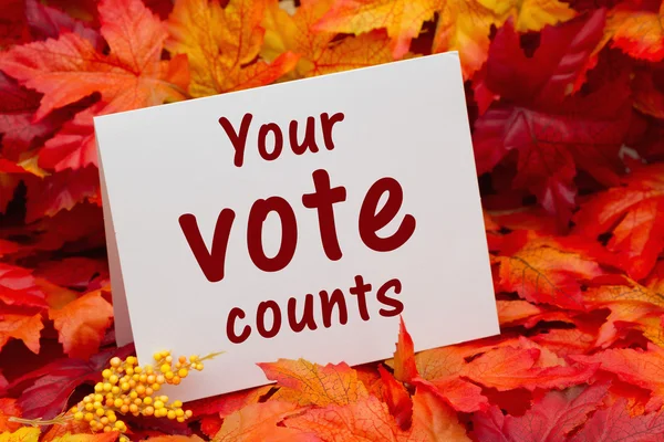 Your vote counts message — Stock Photo, Image