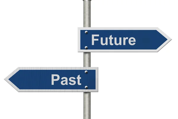 Het verschil tussen het verleden en de toekomst — Stockfoto