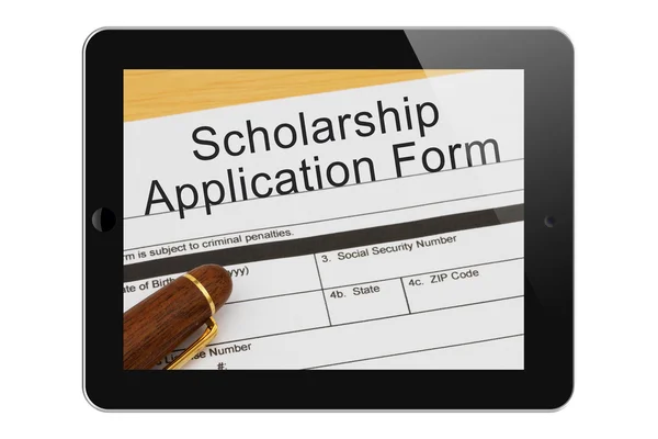 Applying for a Scholarship on the Internet — Stockfoto