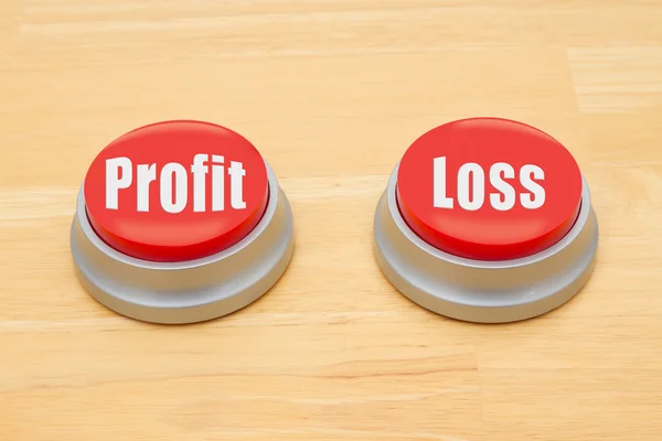 The difference between profit and loss — Stock Photo, Image