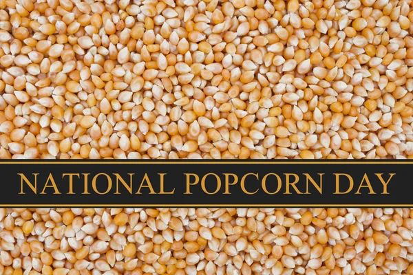 National Popcorn Day message — Stock Photo, Image