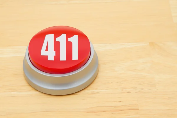 Ein 411 roter Druckknopf — Stockfoto