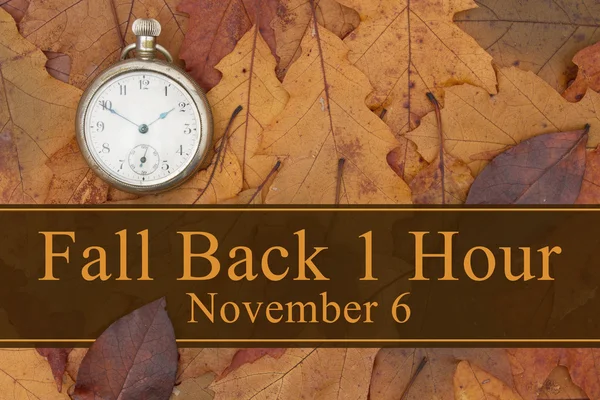 Fall Back 1 Hour message — Stock Photo, Image