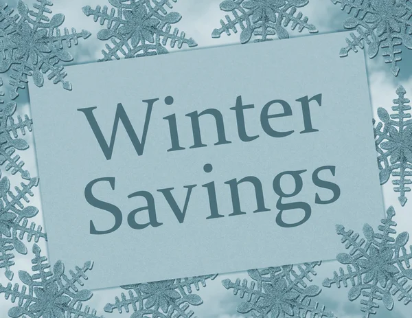 Zimní úspory karty — Stock fotografie