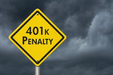 401k ceza sarı ve siyah uyarı Otoban yol işareti