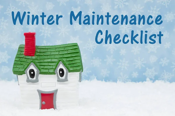 Lista de comprobación de mantenimiento del hogar de invierno —  Fotos de Stock