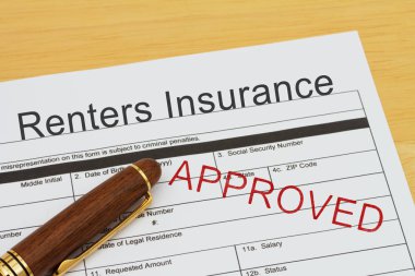 Applying for a Renters Insurance Approved clipart