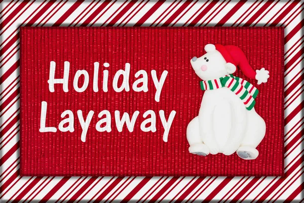 Natal férias Layaway mensagem — Fotografia de Stock