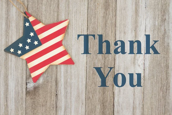 USA patriotic thank you message — Stock Photo, Image