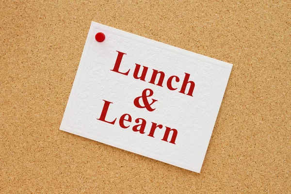 Lunch en leren van de aankondiging — Stockfoto