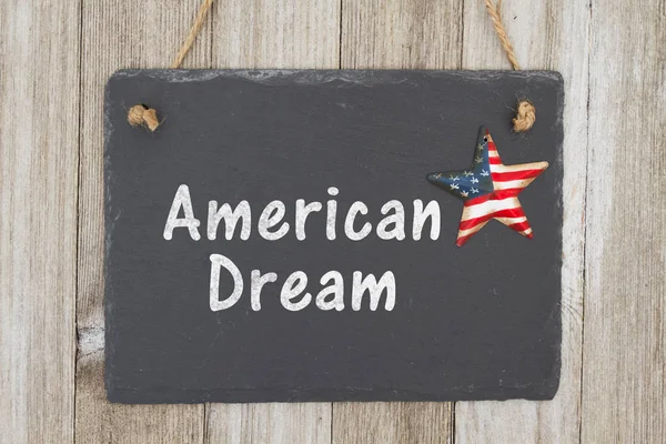 A rustic patriotic dream message — Stock Photo, Image
