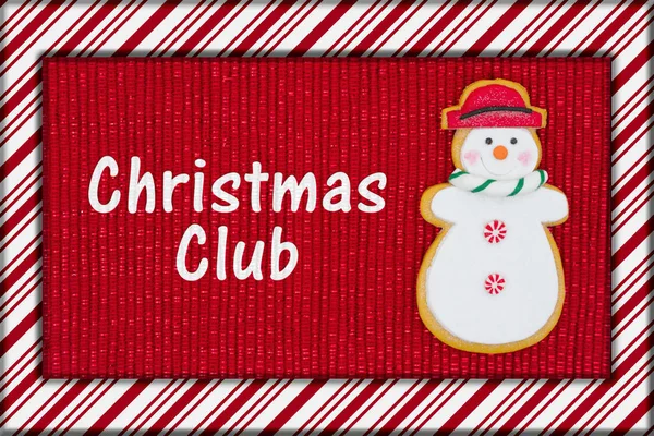 Vánoční úspory klub poselství — Stock fotografie