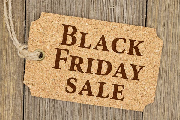 Ancienne étiquette cadeau Black Friday — Photo