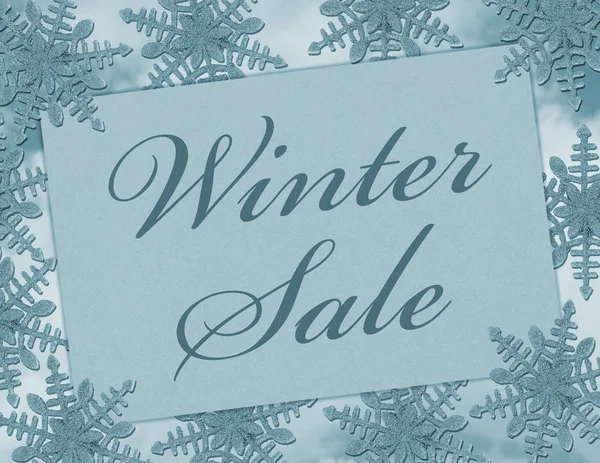 Cartão de venda inverno — Fotografia de Stock