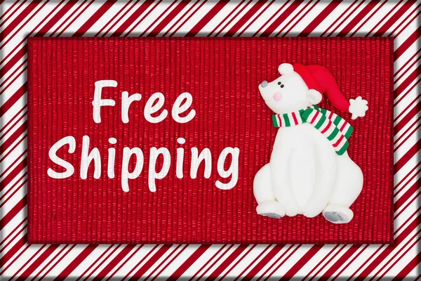 Christmas Free Shipping message — Stock Photo, Image