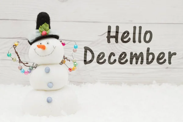 Hello December üzenet — Stock Fotó