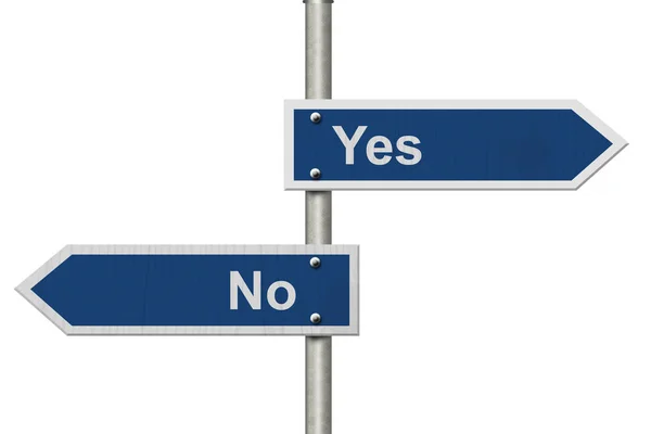 Avgörandet mellan ja och nej — Stockfoto