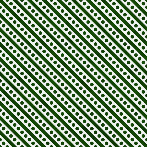 Hunter Green and White Small Polka Dots and Stripes Pattern Repe — Stock Photo, Image