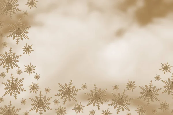 Oro fiocco di neve sfondo — Foto Stock
