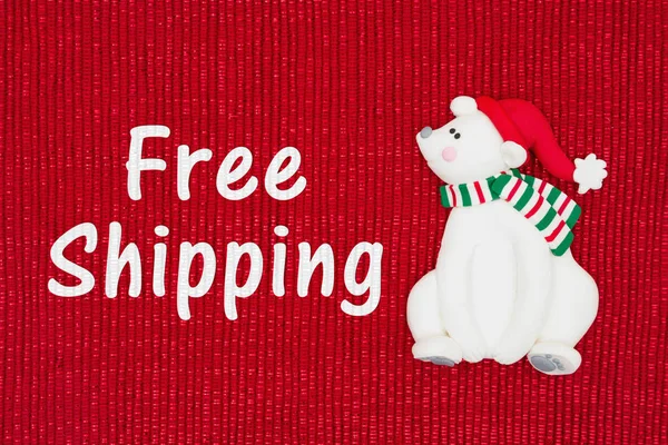 Christmas Free Shipping message — Stock Photo, Image