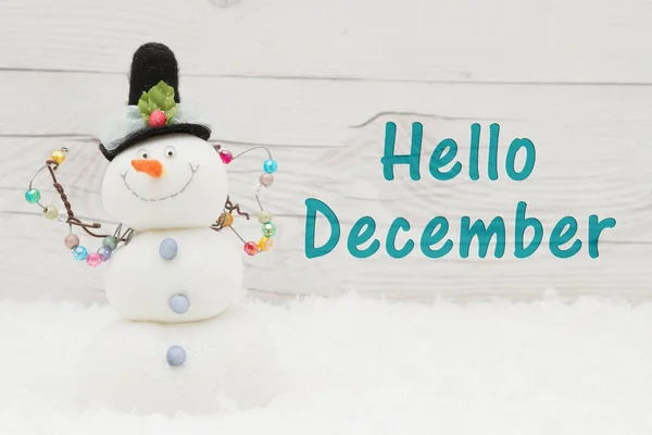 Hello December üzenet — Stock Fotó