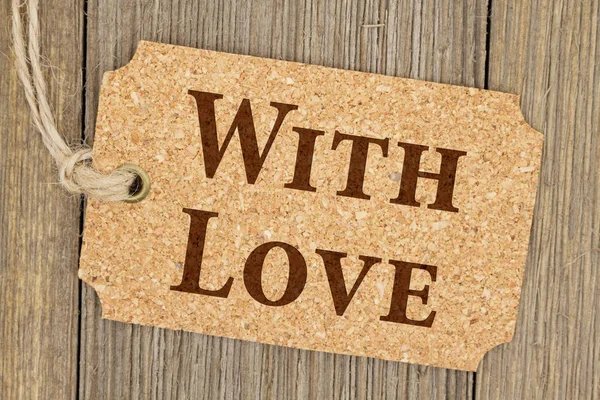 Old fashion love gift tag — Stock Photo, Image