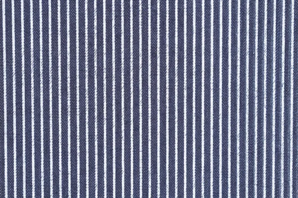Dark blue denim with white stripes fabric background — Stock Photo, Image