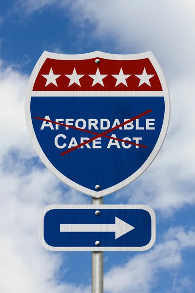 És cseréje, egészségügyi biztosítás megfizethető Care törvény hatályon kívül helyezéséről — Stock Fotó