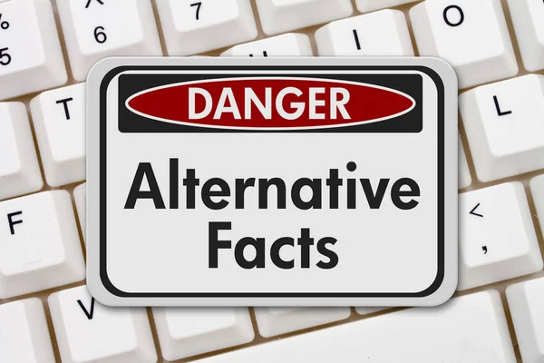 Alternative Fakten Gefahrenzeichen — Stockfoto