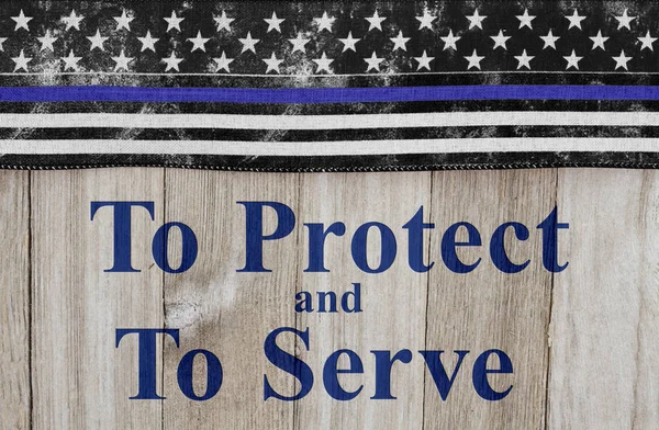 To protect and serve message — Stock Photo, Image