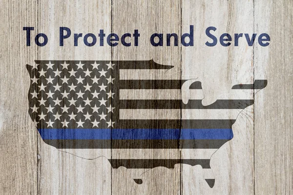 To protect and serve message — Stock Photo, Image